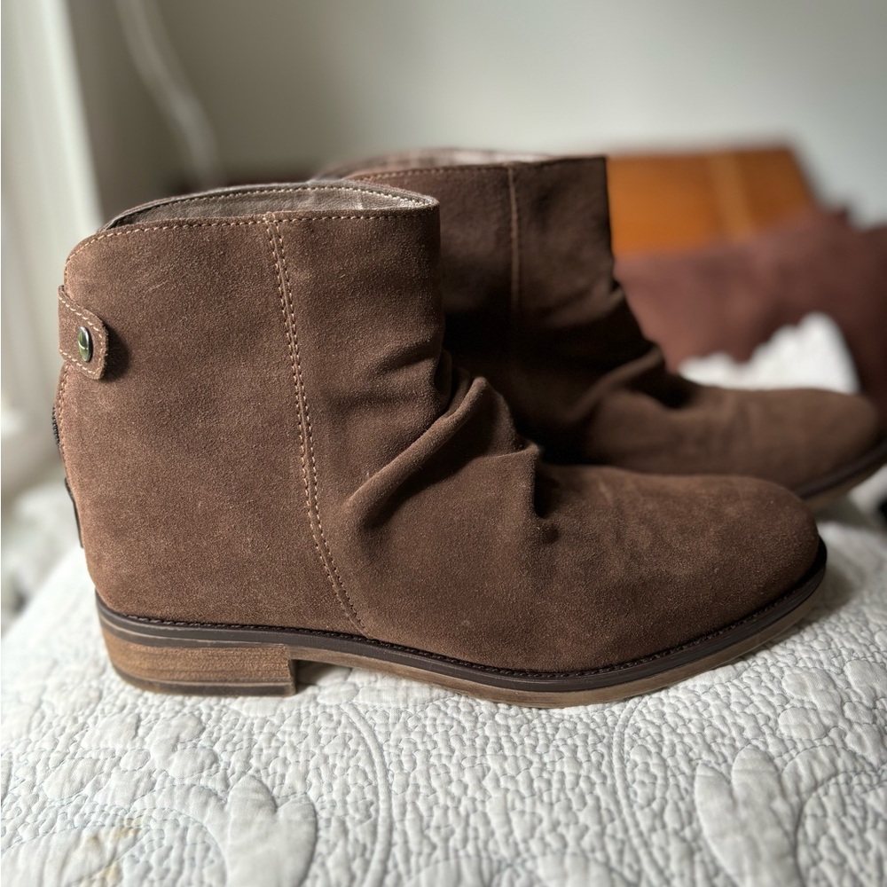 Brown Suede Ankle Boots, size 36